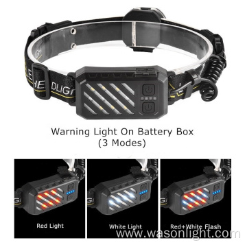 2023 New Compact TYPE-C Rechargeable Dual Flood Light Source XPG+COB Strip Super Bright Wide Beam Silicone Led Headlamp Band